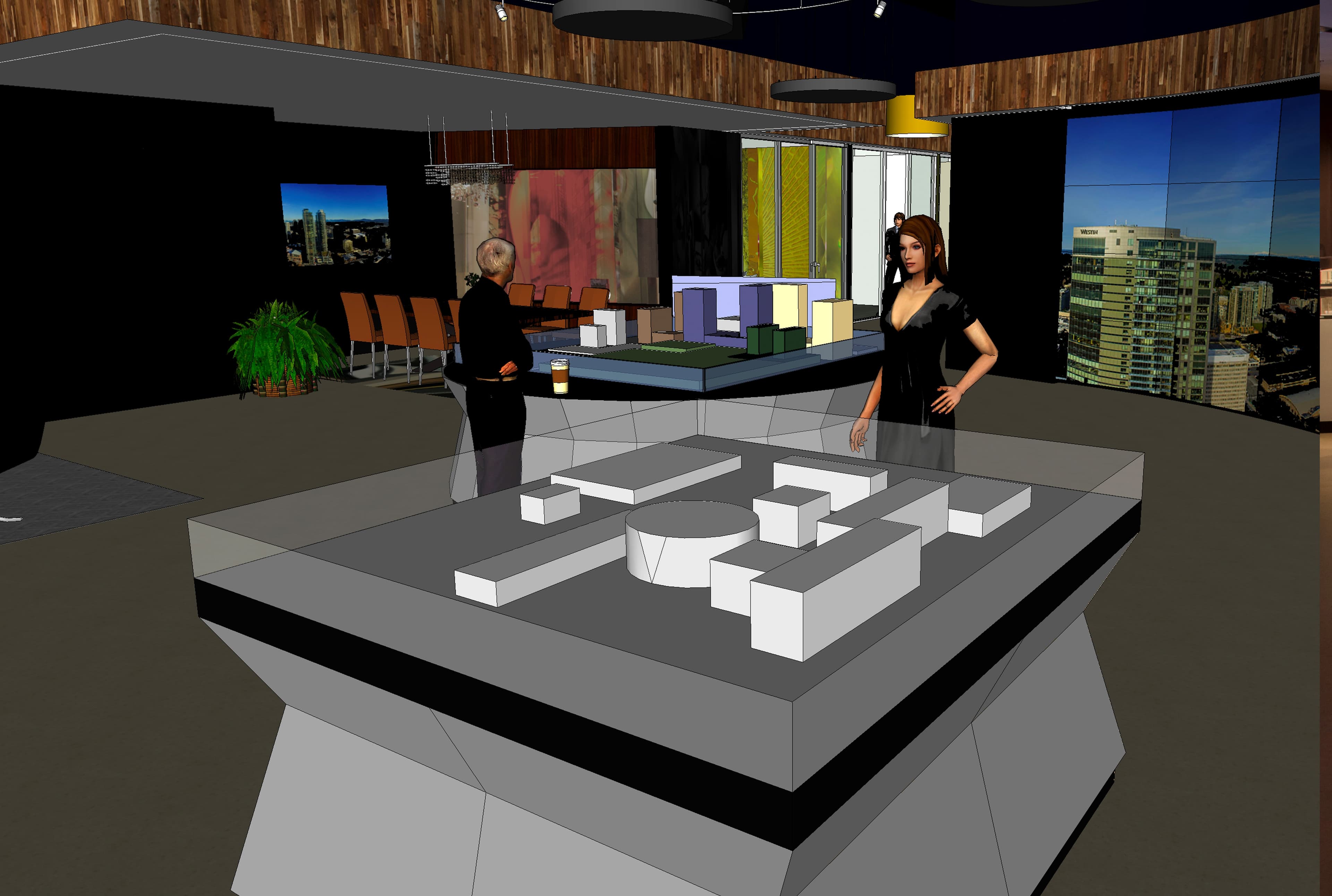 The Studio — concept pre-visualization render